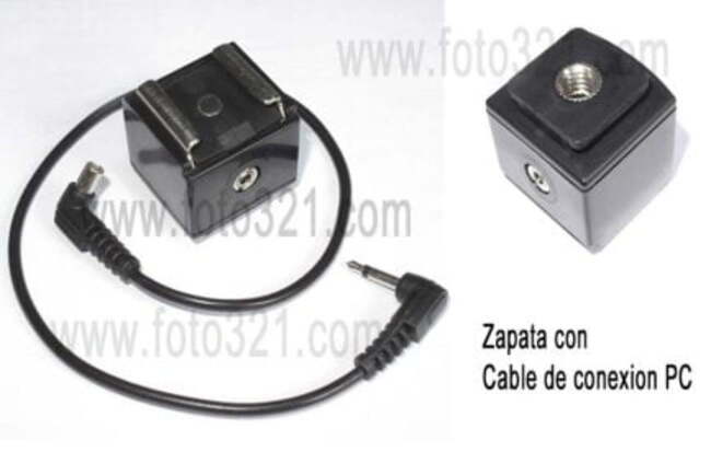Zapata con cable PC sincro