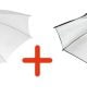 Pack dos paraguas traslúcidos 80 cm