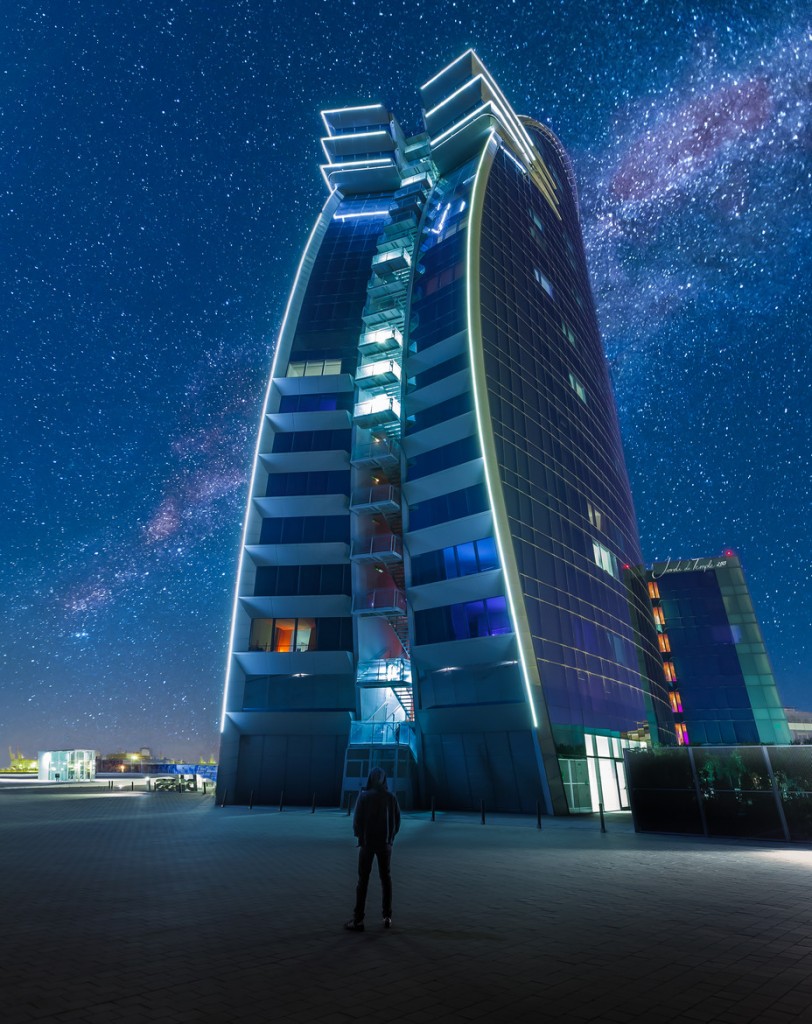 Fotografía nocturna de Jordi de Temple realizada con dos exposiciones
