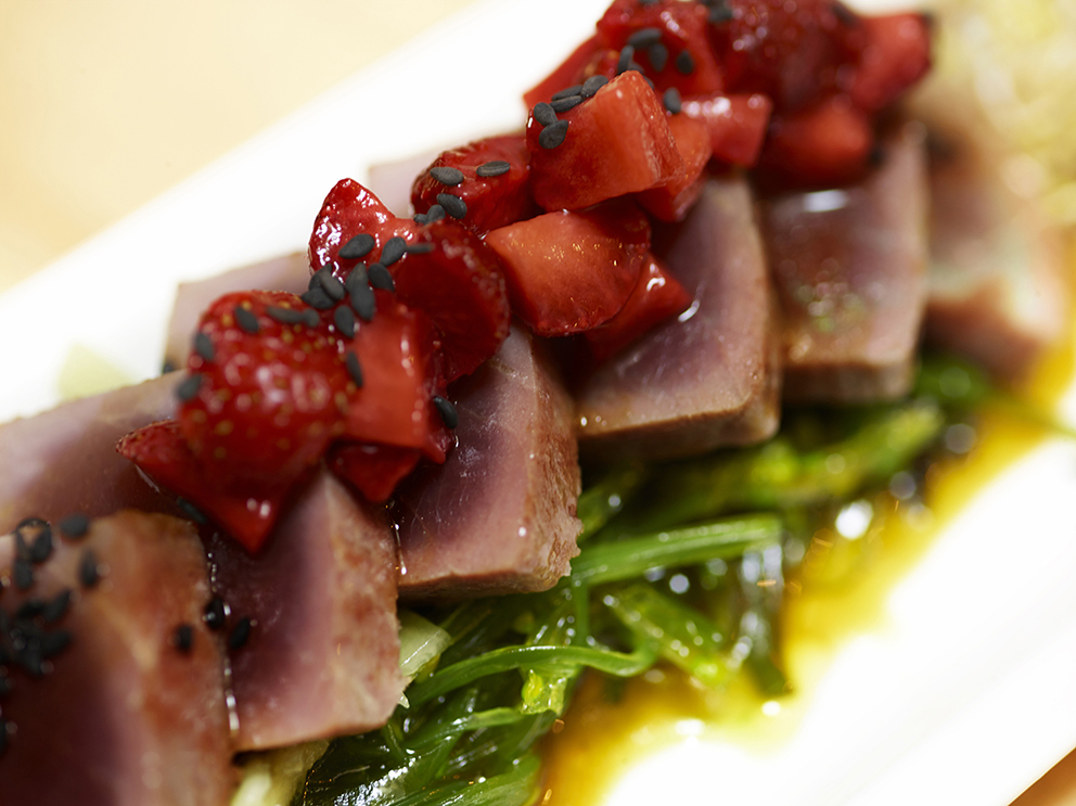 fotografía gastronómica tataki de atún Jorge Martin iluminación profesional