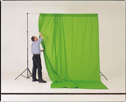 Fondo cromakey cortina Verde 3 x 7m