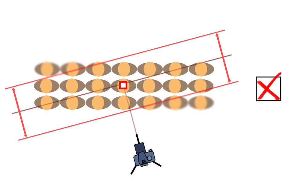Esquema de composición de un grupo numeroso en fotografía