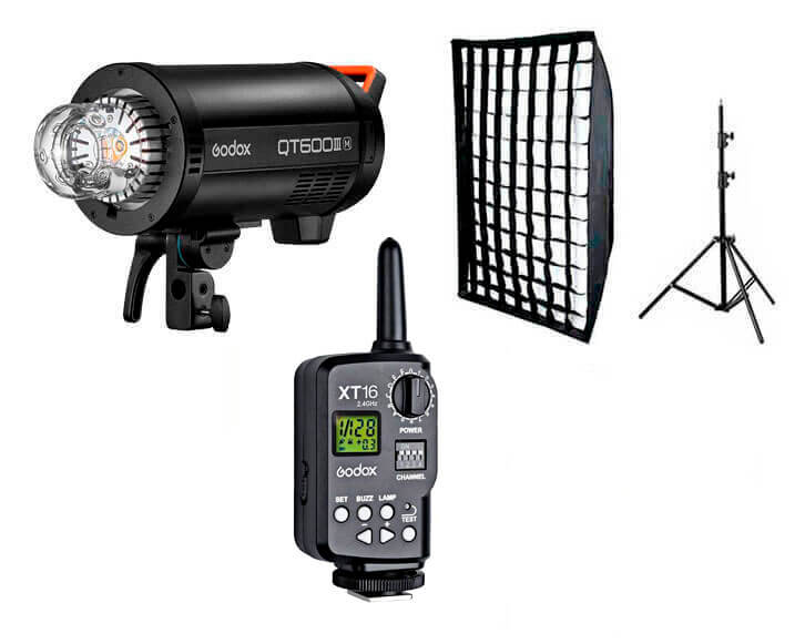 Kit Godox QT600III con softbox 60x90