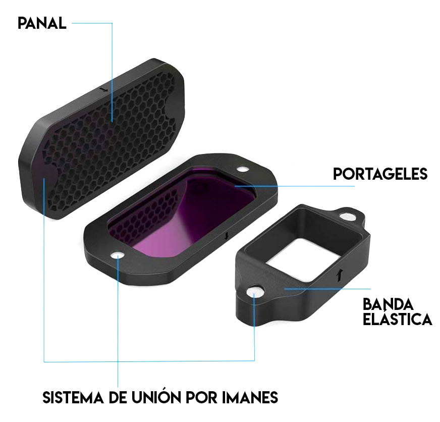 Selens MN-BK portafiltros y grid con imanes Selens MN-BK portafiltros y grid con imanes