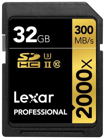 Tarjeta de memoria Lexar SDHC 2000x 32GB V90 Professional