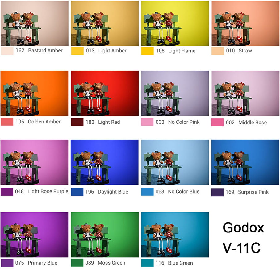 Geles de colores Godox V-11C Geles de colores Godox V-11C
