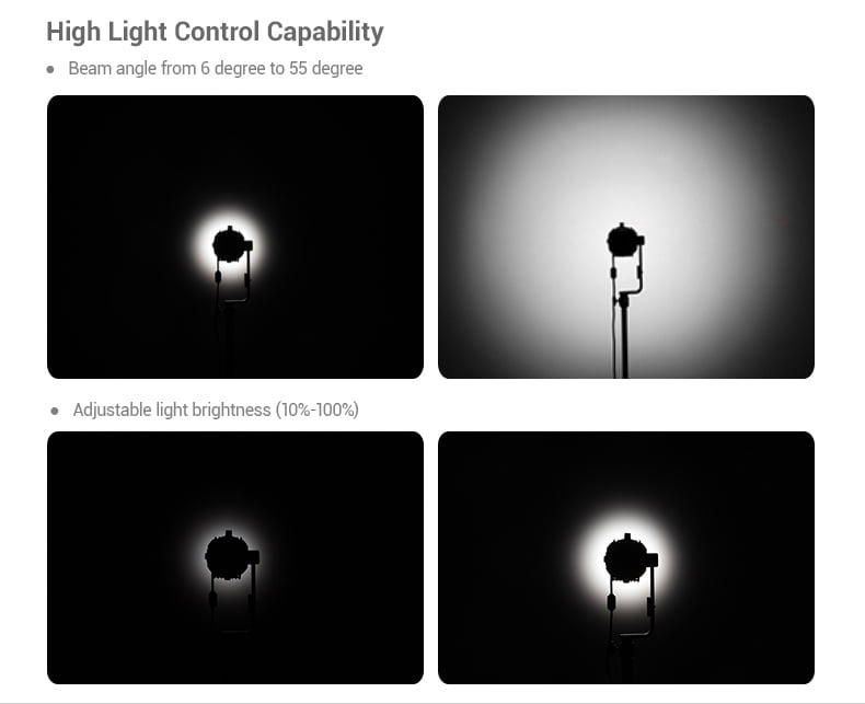 Godox LED S30 con zoom ajustable y CRI y TLCI 96