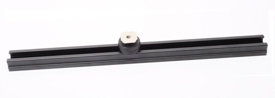 Regleta rail Kiwifotos CS-30 de 30 cm con zapata para cámara