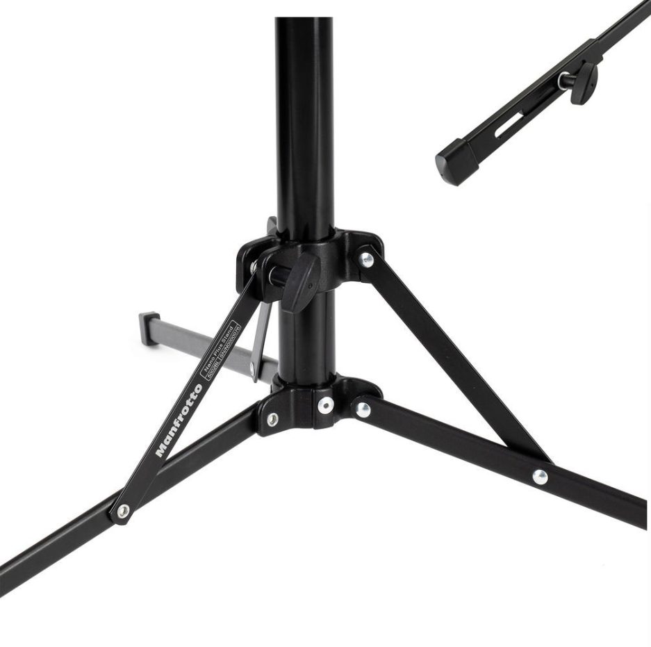 Pie de estudio plegable Manfrotto 5002BL Nano Plus con pata nivelable