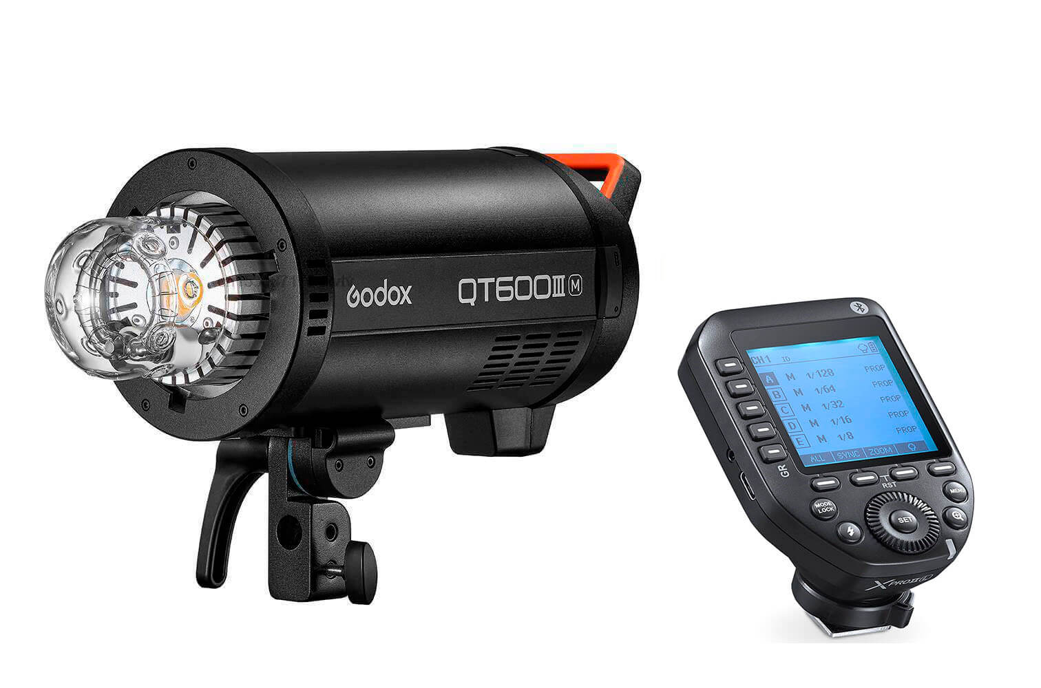 Flash de estudio Godox QT600III con disparador XProII-C