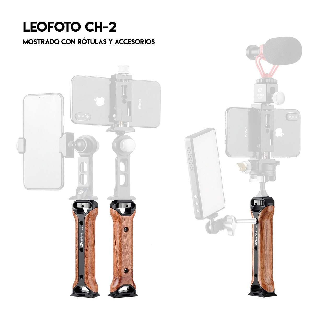 Empuñadura Leofoto CH-2 para smartphone