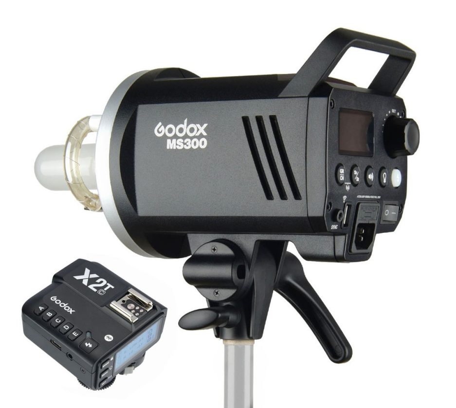 Flash de estudio Godox MS300 con disparador remoto X2T Canon