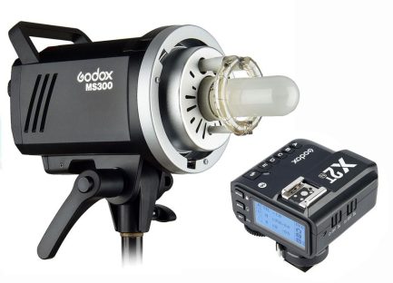 Flash de estudio Godox MS300 con disparador remoto X2T Nikon