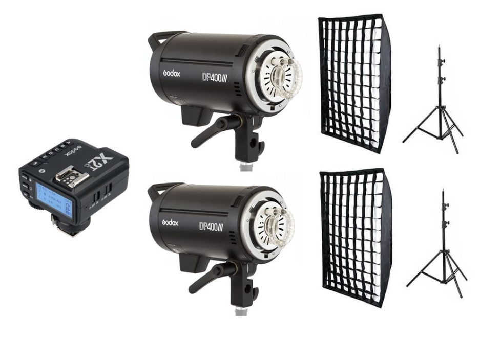 Kit 2 Godox DP400III flashes de estudio y accesorios Sony