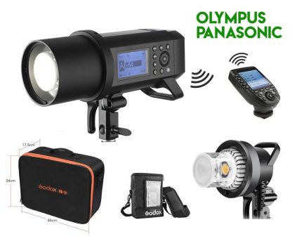 Kit flash Godox AD400Pro para Olympus-Panasonic y accesorios