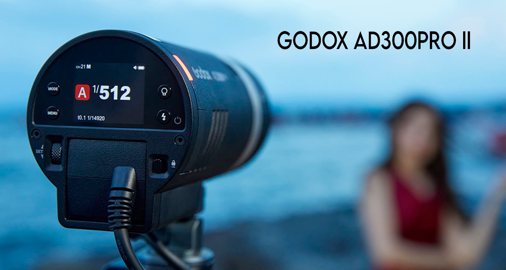 Godox AD300Pro II flash portátil de 300 Ws para retrato en exterior