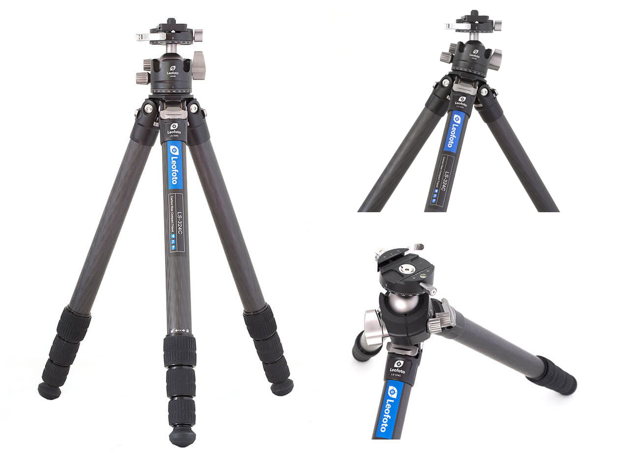 Trípode de carbono Leofoto LS-324C-LH-40PCL con rótula avanzada LH-40PCL para fotografía profesional