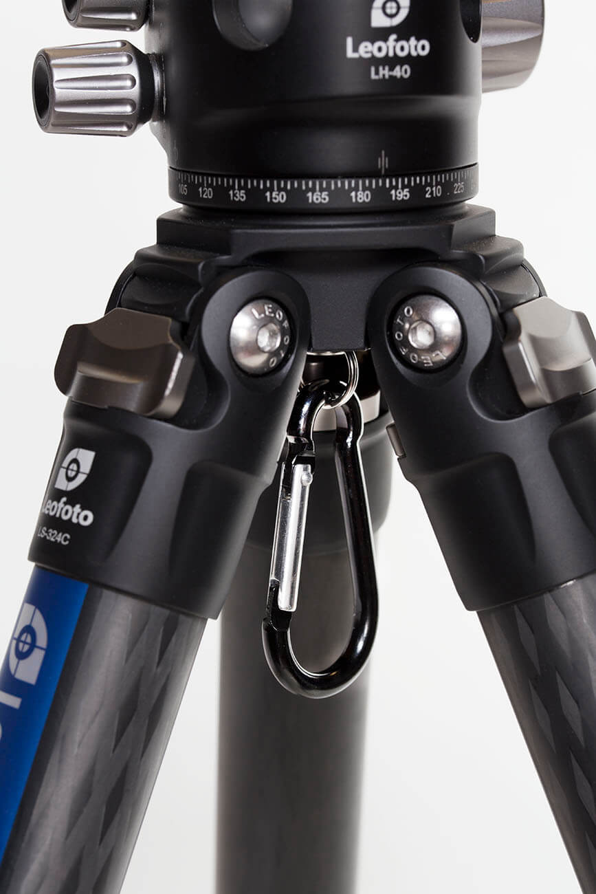 Trípode Leofoto LS-324C con rótula LH-40PCL y gancho inferior para accesorios