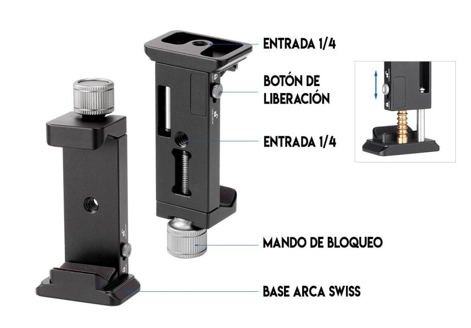 Pinza para movil Leofoto PC-90II