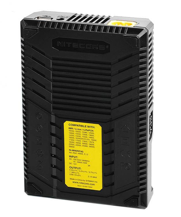 Nitecore SC4 – Cargador inteligente 4 puertos para baterías recargables Li-Ion, IMR, LiFePO4, NiMH y NiCd