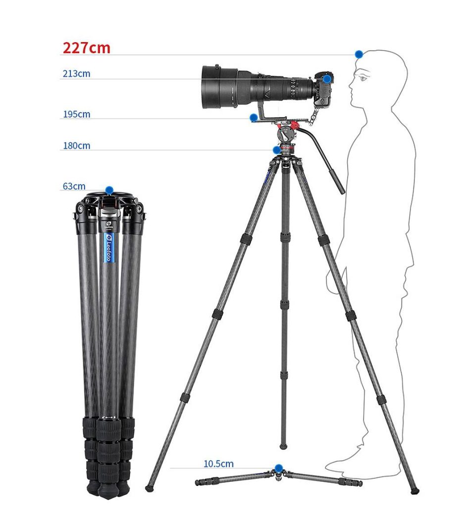 Trípode de carbono Leofoto LM-404C