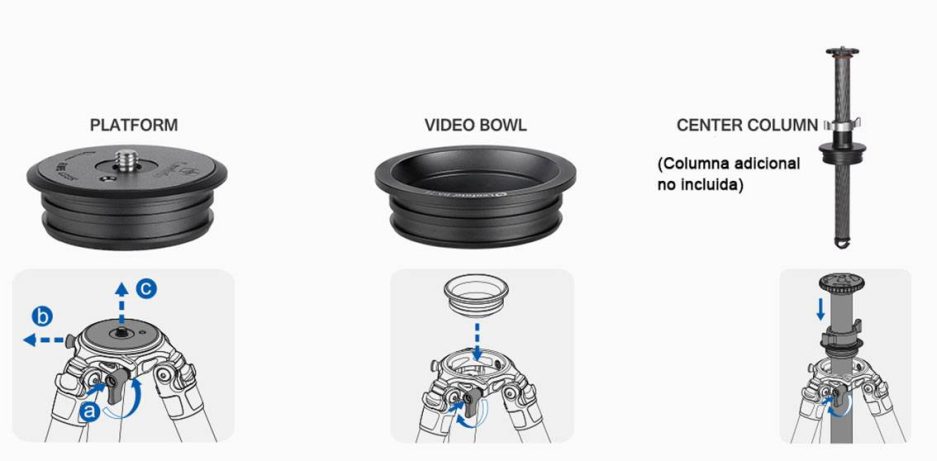 Trípode de carbono Leofoto LM-404C