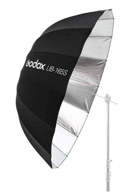 Paraguas de fotografía 165 cm reflector plata Godox UB-165S