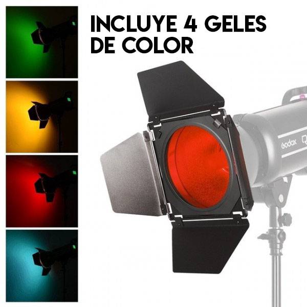 Aletas y panal Godox BD-04 para parábola 18 cm Aletas y panal Godox BD-04 para parábola 18 cm