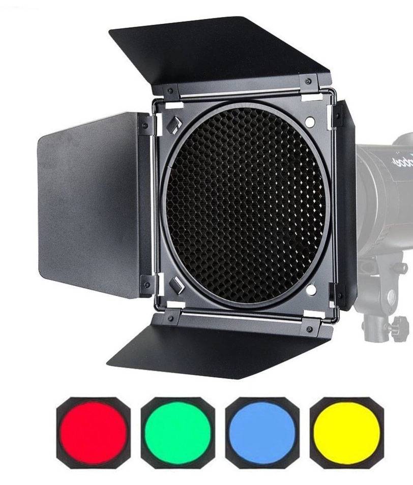 Aletas y panal Godox BD-04 para parábola 18 cm Aletas y panal Godox BD-04 para parábola 18 cm