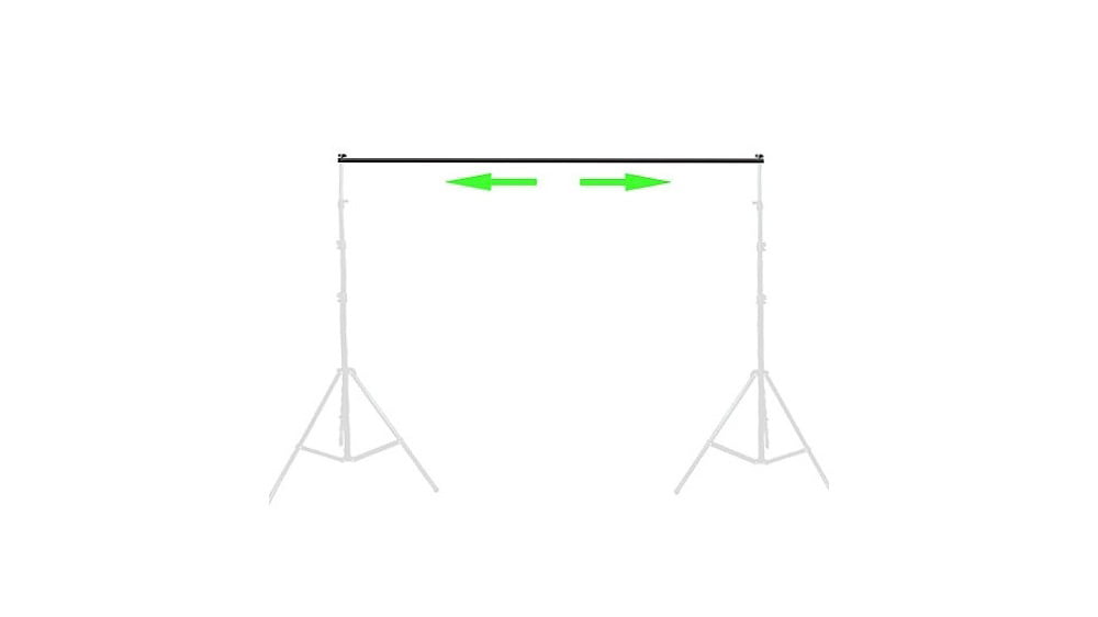 Barra horizontal para crear un soporte de fondos con dos pies de estudio