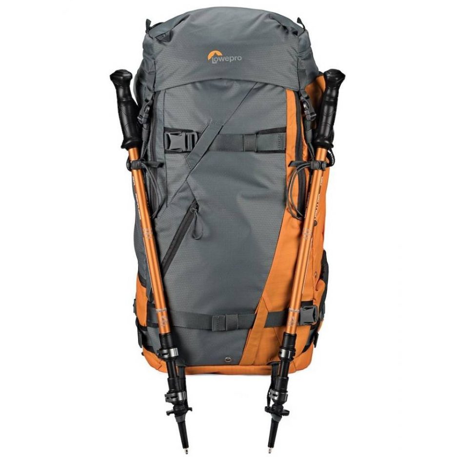 Mochila Lowepro Powder BP 500 AW gris y naranja