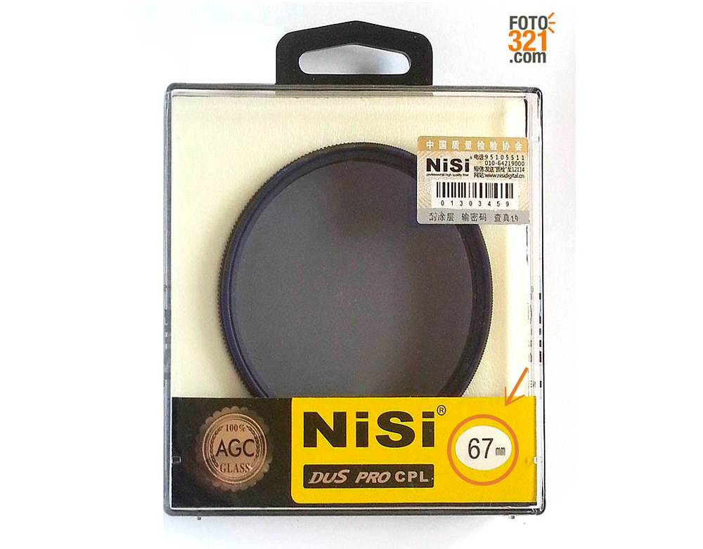 Filtro polarizador Nisi Pro 67mm para fotografía