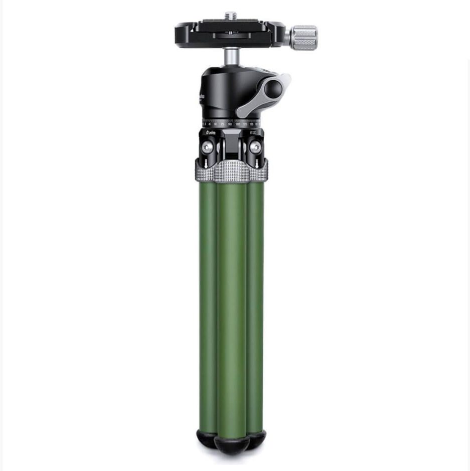 Trípode de carbono Leofoto MT-02C + LH-22 Verde