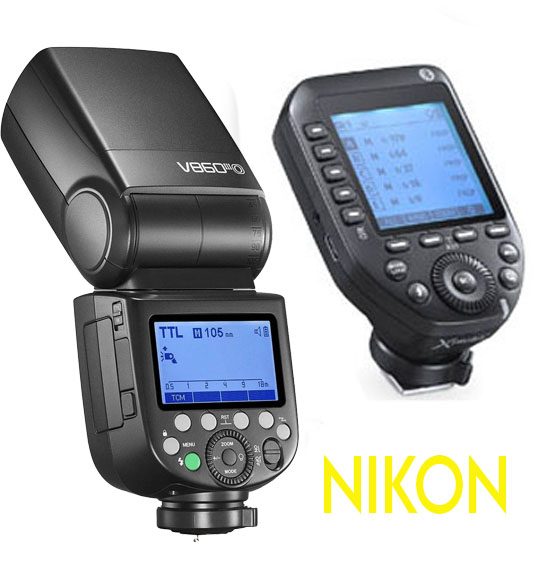 Kit flash Godox V860III-N y disparador remoto XProII-N para Nikon