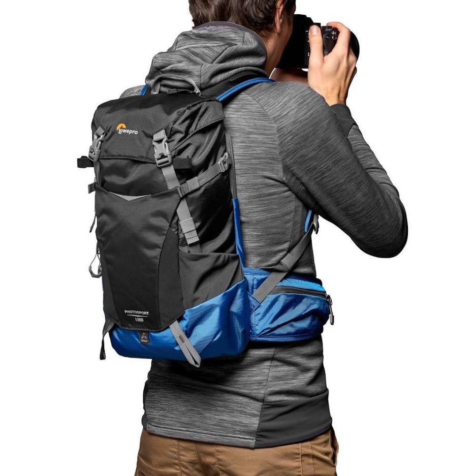 Mochila sostenible Lowepro PhotoSport BP 15L AW III Gris/Azul