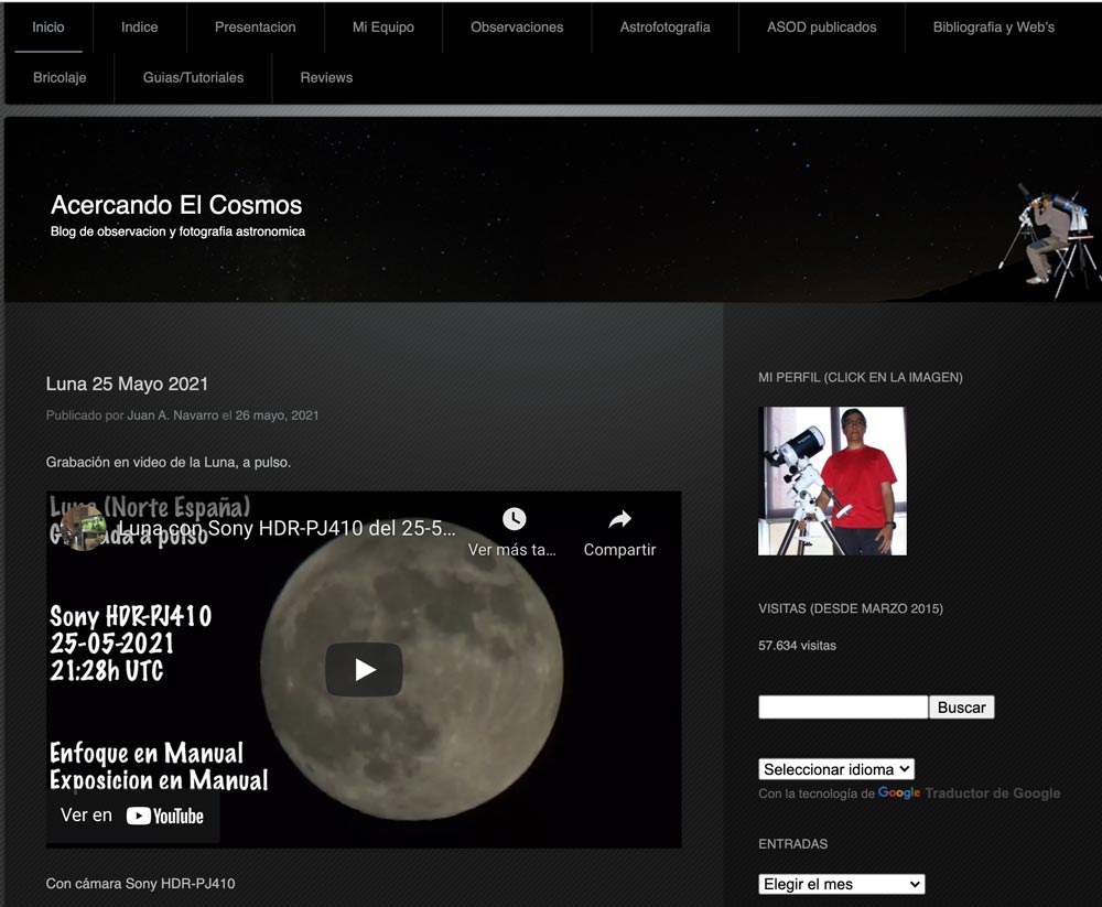 Blog Acercando el cosmos