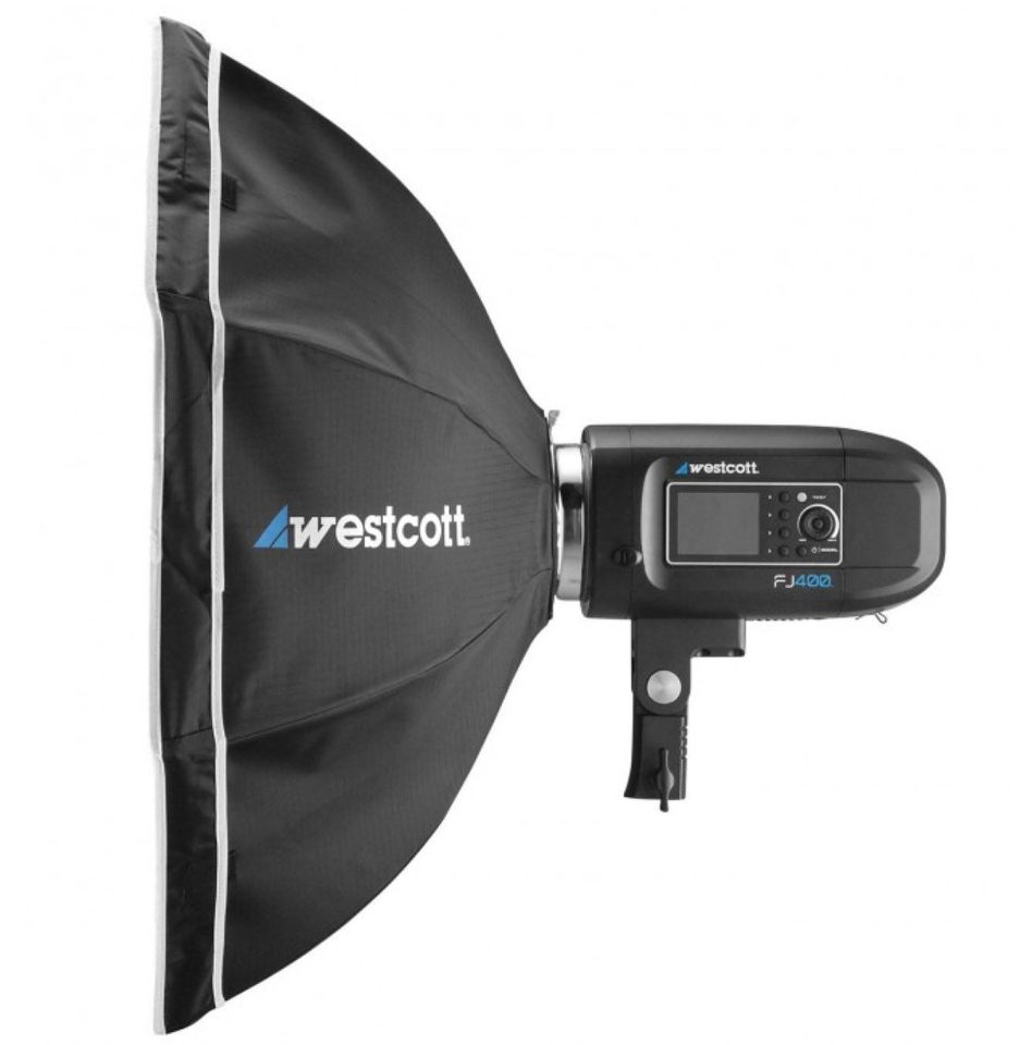 Kit Flash Westcott FJ400 con disparador remoto, softbox y mochila