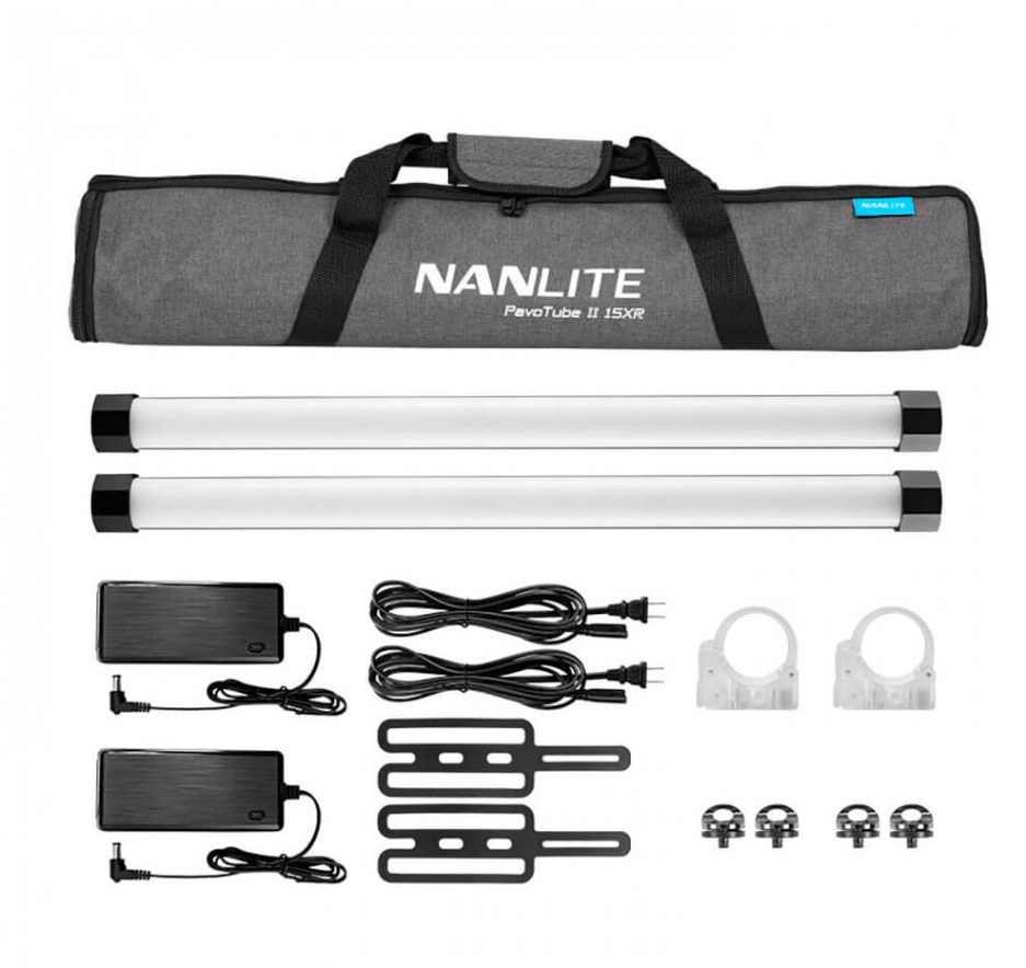 Kit 2x Nanlite PavoTube II 15XR con batería | Tubos LED RGB Kit 2x Nanlite PavoTube II 15XR con batería | Tubos LED RGB