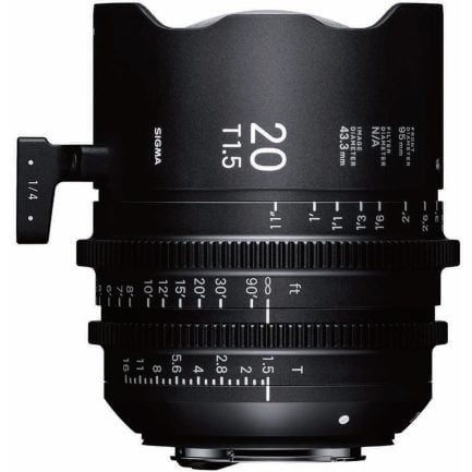 Objetivo Sigma 20mm T1.5 FF cine para Canon