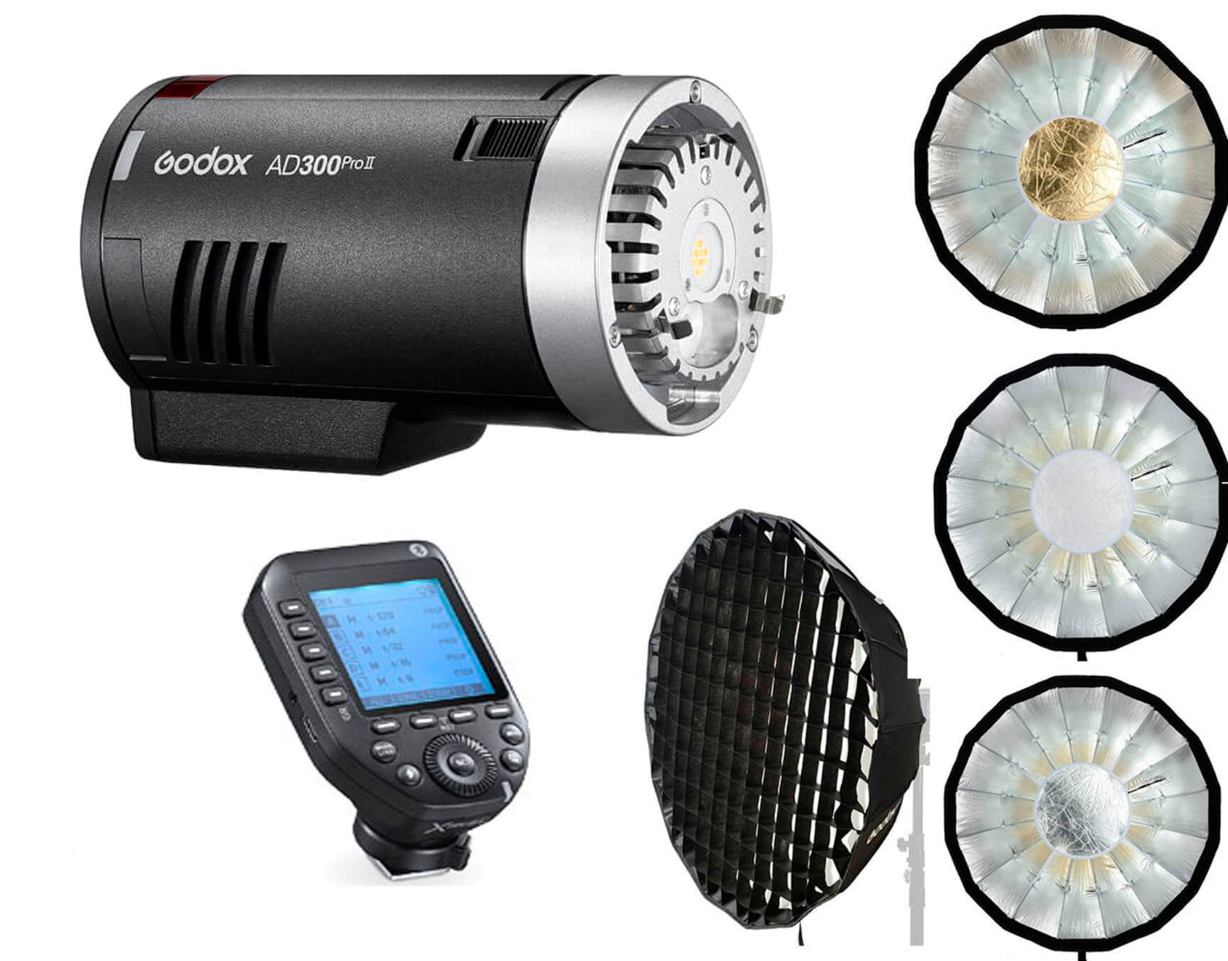 Kit Godox AD300Pro II con softbox AD-S65S y disparador XproII (TTL/HSS)