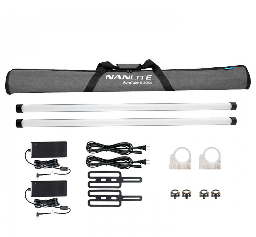 Kit 2x Nanlite PavoTube II 30XR con Batería | Luces LED RGB profesionales