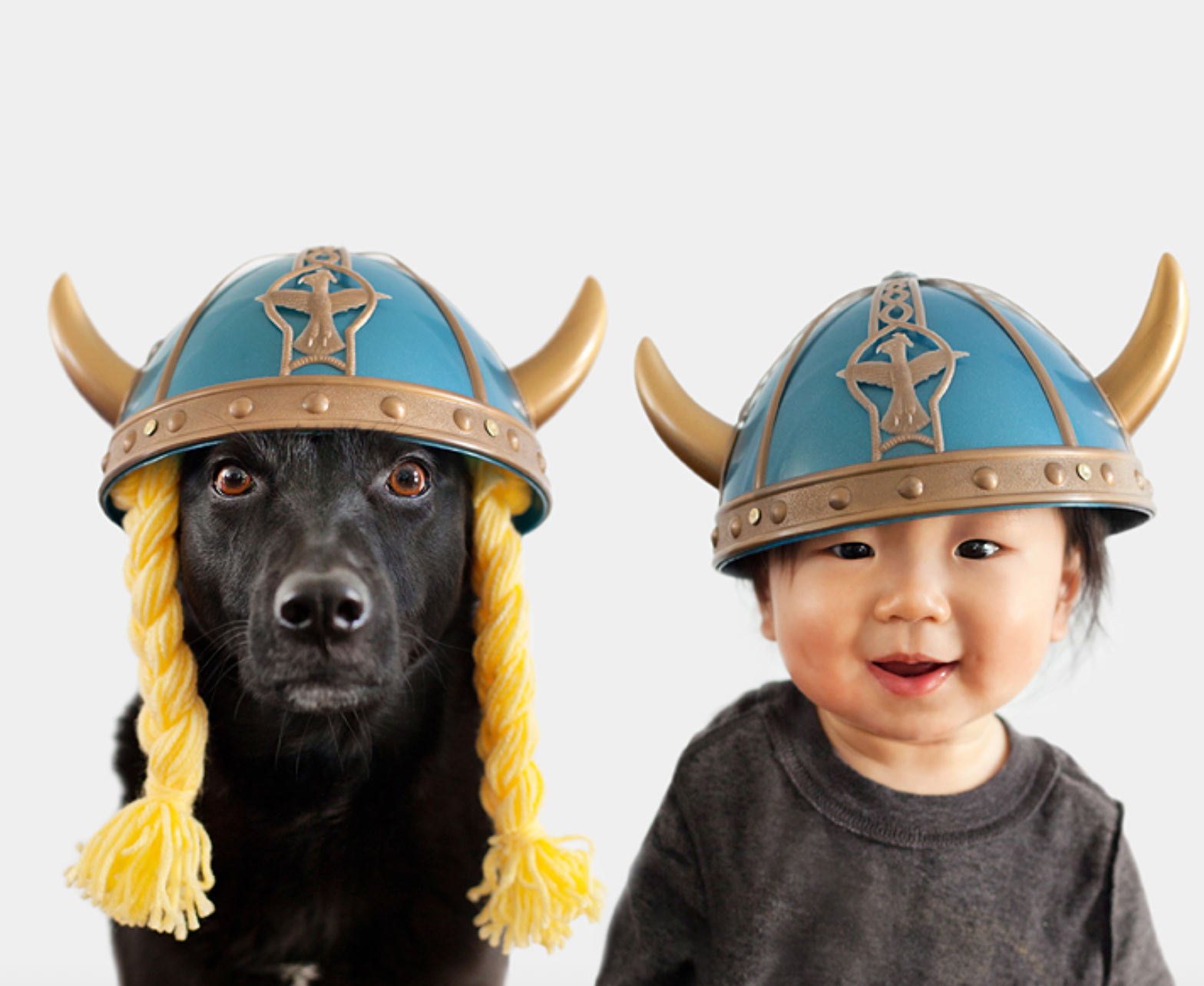 Fotografía creativa de perro con niño por Grace Chon