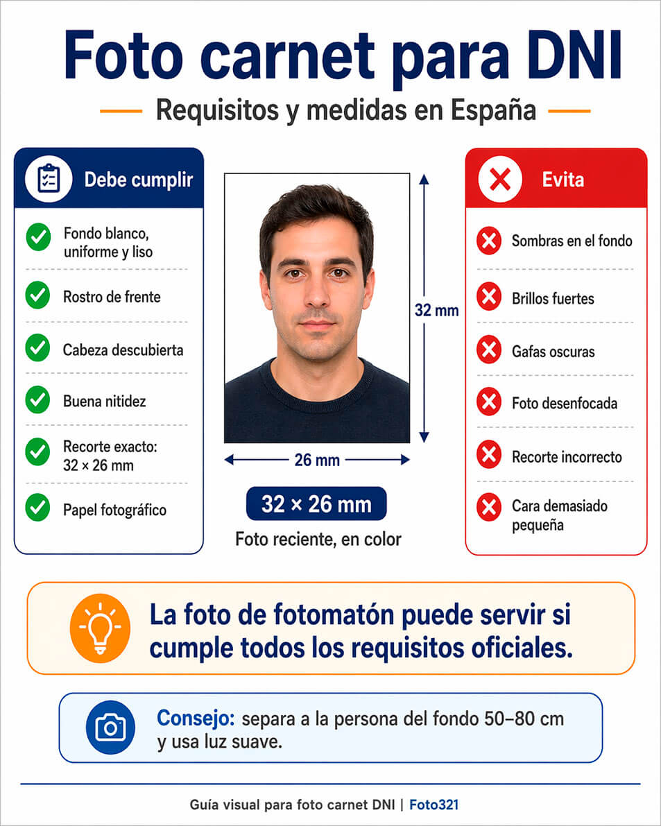 Foto carnet para DNI