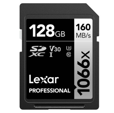 Tarjeta de memoria Lexar SDXC 1066x 128GB V30 Professional