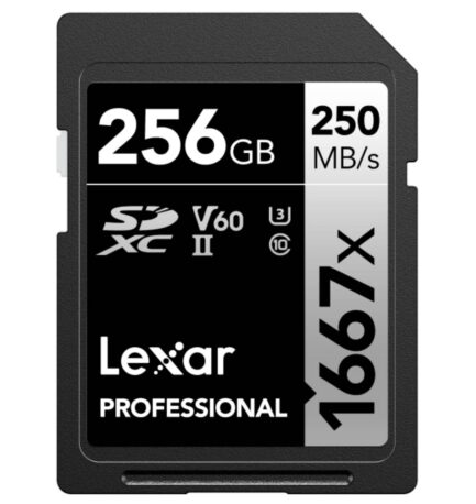Tarjeta de memoria Lexar SDXC 1667x 256GB V60 Professional