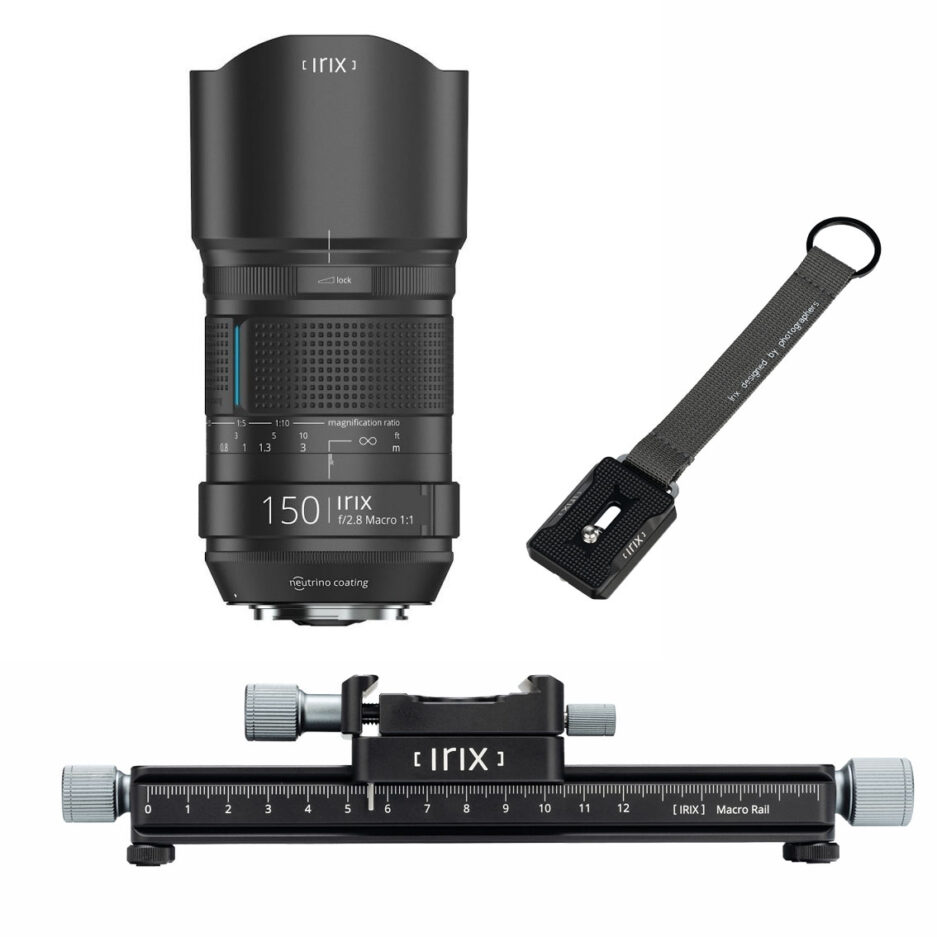 Kit IRIX 150mm Dragonfly y rail Macro para Canon EF