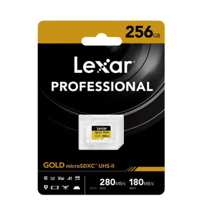 Lexar Professional Gold microSDXC UHS-II 256GB V60 Lexar Professional Gold microSDXC UHS-II 256GB V60