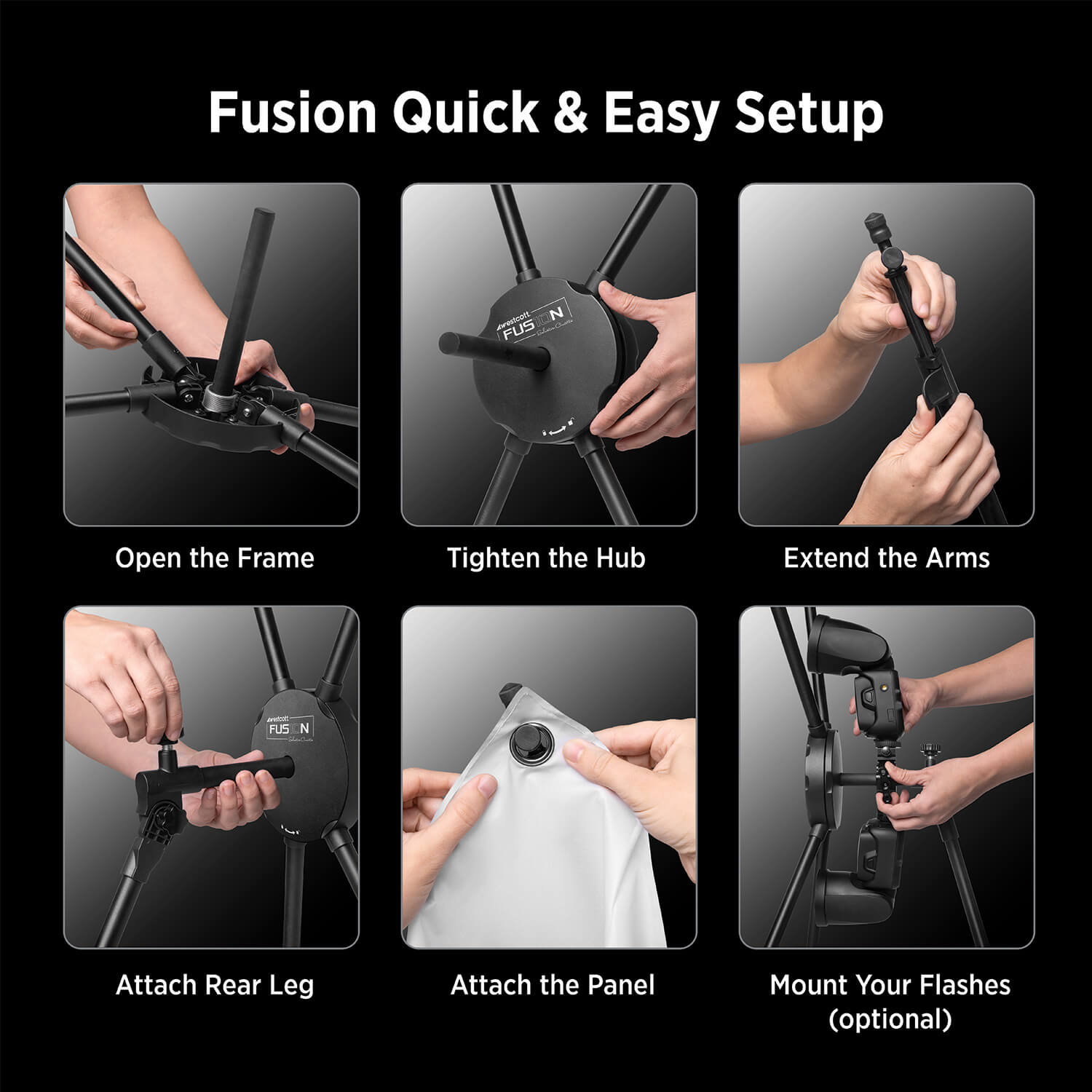 Montaje del Reflector de pie Westcott Fusion 10en1