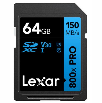 Tarjeta de memoria Lexar SDXC 800x 64GB V30 UHS-1
