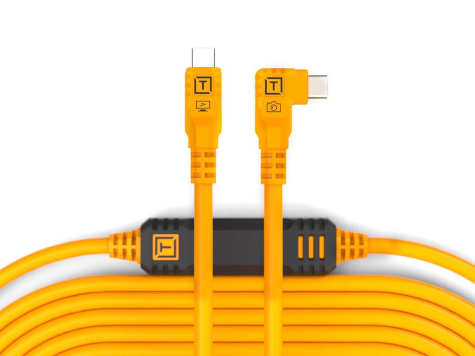 Cable USB-C a USB-C Tether Pro ángulo recto de 9,4m